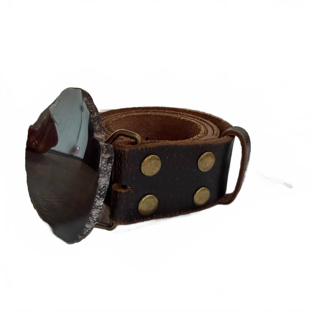 NEW REGINA ANDREW DESIGN women's heavy leather belt in agate